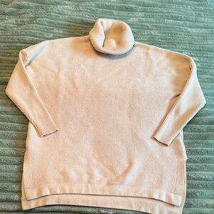 Women's Cream Turtleneck Sweater